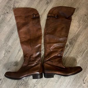 Leather riding boots